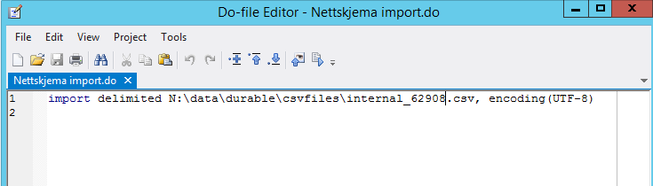 Screenshot of the Do-file Editor window