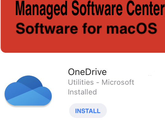 OneDrive i Managed Software Center