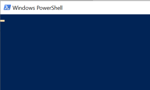 Blue PowerShell window