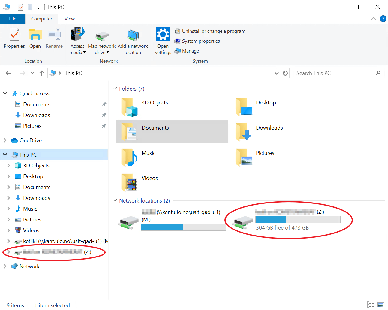 file explorer, hjemmeområde